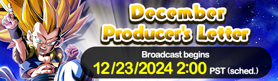 December Producer's Letter
Broadcast Confirmed!