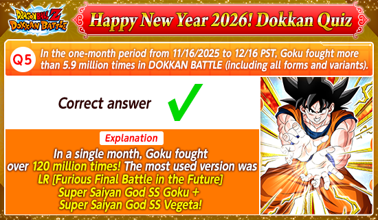 Banner for Happy New Year 2026!
Dokkan Quiz!