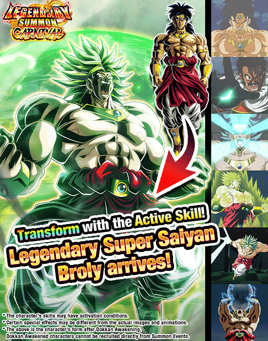 Banner for Dokkan Festival x 
Legendary Summon Carnival!