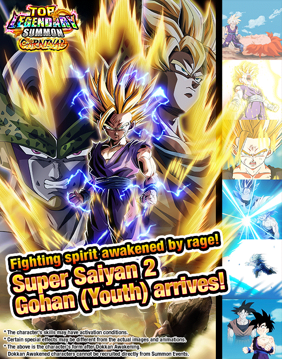 Banner for Dokkan Festival x 
Top Legendary Summon Carnival!