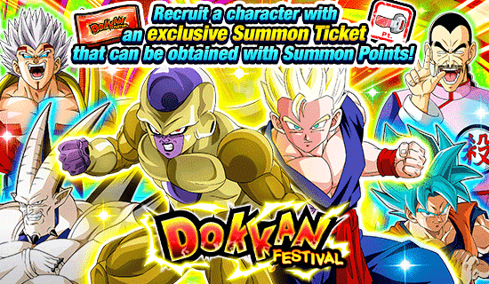 Banner for Lineup Update! Dokkan Festival 
[Summon Point Ticket]!