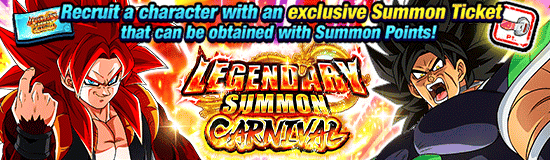 Lineup Update! Legendary Summon 
Carnival [Summon Point Ticket]!
