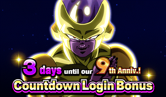 Banner for 9th Anniv. Incoming! 
Countdown Login Bonus!