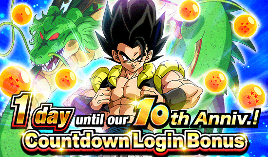 Banner for 10th Anniv. Incoming! 
Countdown Login Bonus!