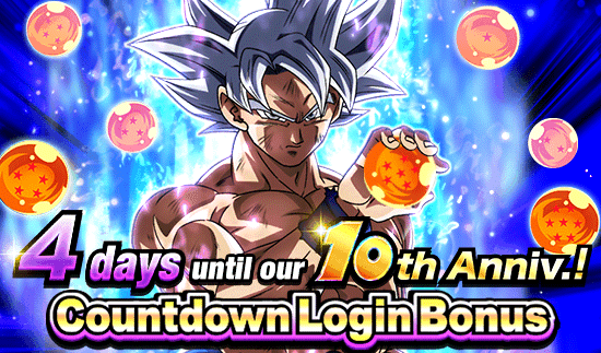 Banner for 10th Anniv. Incoming! 
Countdown Login Bonus!