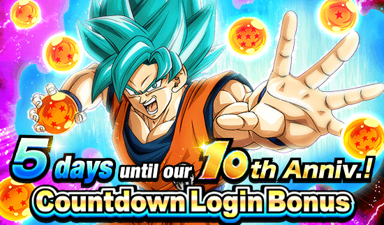 Banner for 10th Anniv. Incoming! 
Countdown Login Bonus!