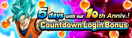 10th Anniv. Incoming! 
Countdown Login Bonus!