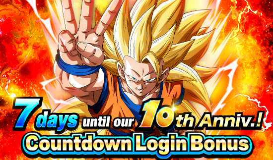 Banner for 10th Anniv. Incoming! 
Countdown Login Bonus!