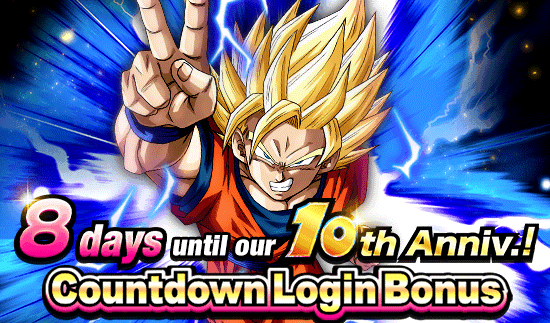 Banner for 10th Anniv. Incoming! 
Countdown Login Bonus!