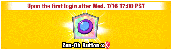 Banner for Login Bonus from Zen-Oh!