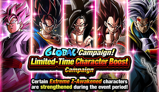 Banner for Global Campaign! Limited-Time 
Character Boost Campaign!