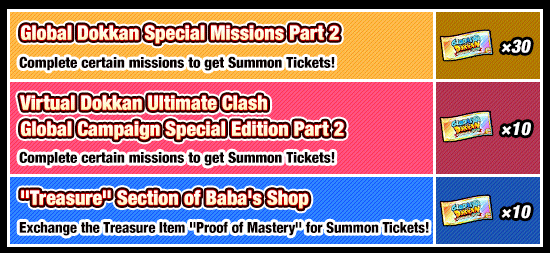 Banner for A Summon Ticket for the 
Global Dokkan Campaign Is Here!