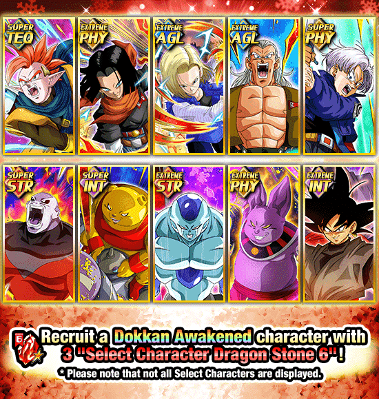 Banner for Select Characters Dokkan Festival!