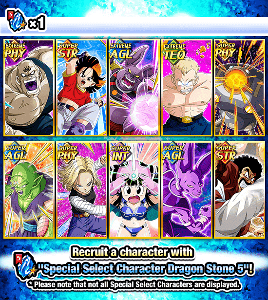 Banner for Special Select Characters 
Dokkan Festival!