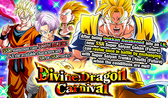 Banner for SSR Summon Rate Doubled! 
Divine Dragon Carnival!