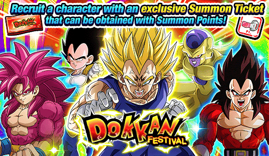 Banner for Lineup Update! Dokkan Festival
[Summon Point Ticket]!