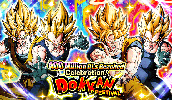 Banner for 400 Million DLs Reached
Celebration! Dokkan Festival!