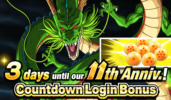 Banner for 11th Anniv. Incoming! 
Countdown Login Bonus!