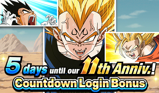 Banner for 11th Anniv. Incoming! 
Countdown Login Bonus!