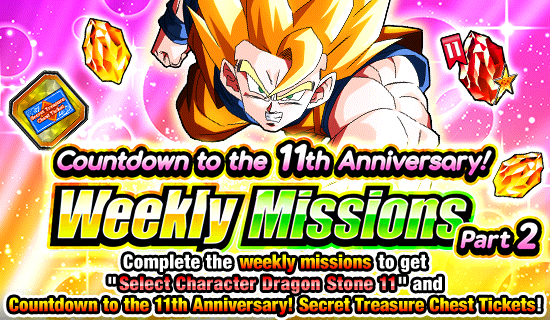 Banner for Countdown to the 11th Anniversary! 
Weekly Missions Part 2!