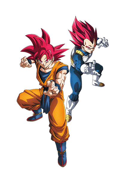 Super Saiyan God Goku & 
Super Saiyan God Vegeta