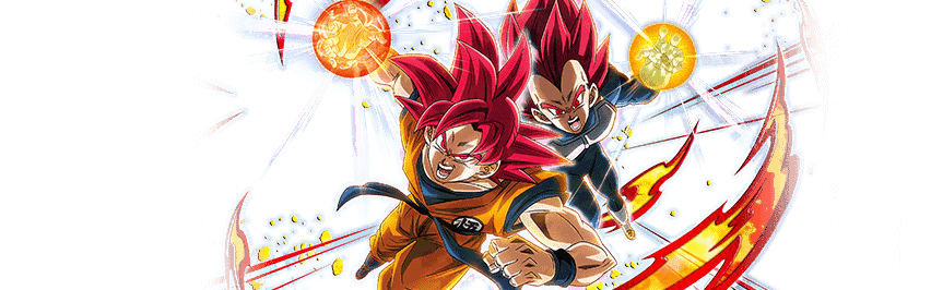 Super Saiyan God Goku & 
Super Saiyan God Vegeta