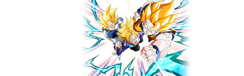 Super Saiyan Goku & 
Super Saiyan Vegeta & Super Saiyan Trunks (Teen)