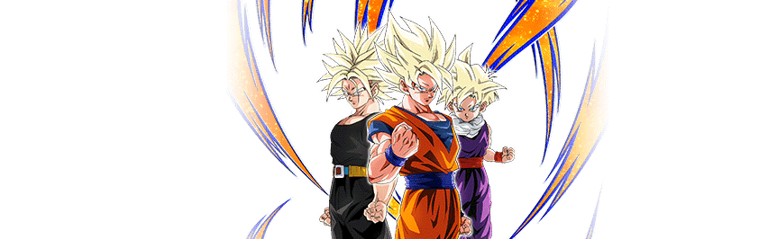 Super Saiyan Goku & Super Saiyan Gohan (Youth) & 
Super Saiyan Trunks (Teen)