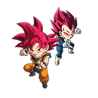 Super Saiyan God Goku & 
Super Saiyan God Vegeta