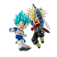Super Saiyan God SS Vegeta & 
Super Saiyan Trunks (Future)